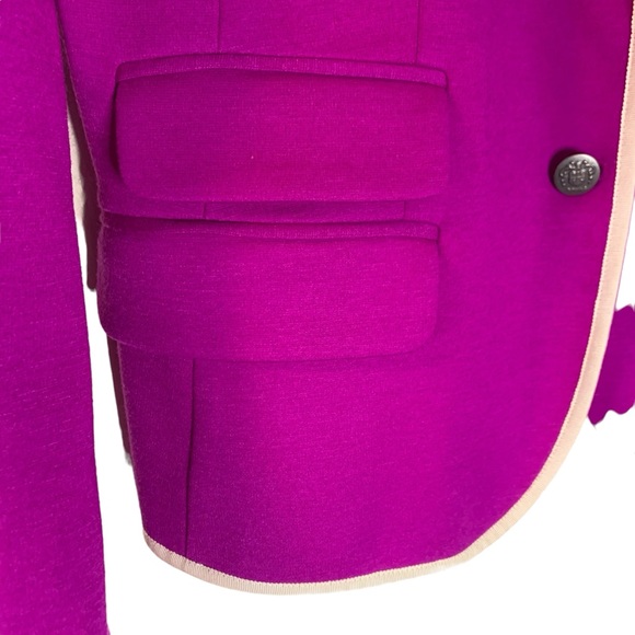 Gap the academy blazer fuchsia white piping trim classic preppy nautical size 10 - Picture 4 of 8